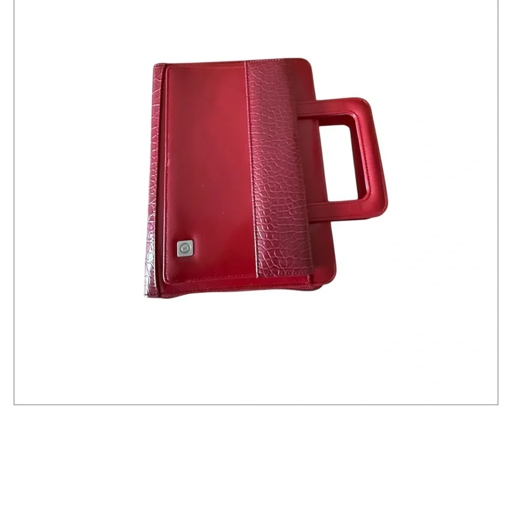 FRANKLIN COVEY 365 Red 7 Ring Planner Binder Retractable Handles 8